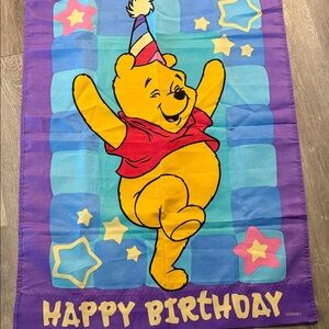 Disney Purple and Yellow Winnie the Pooh Birthday Banner